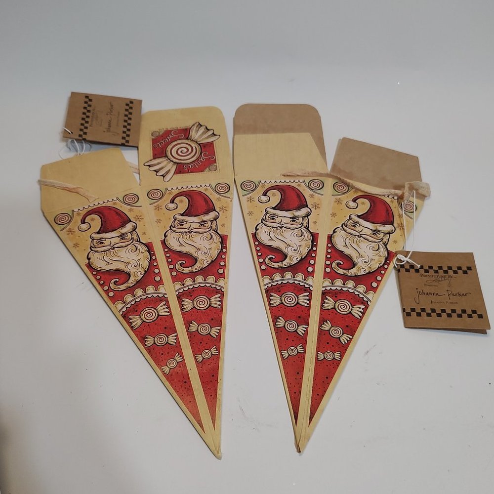 Johanna Parker Santa's Sweets Candy Box Ornament - Primitives by Kathy - 2 Each